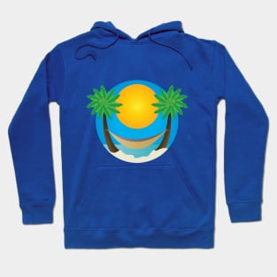 Hammock palm trees sun beach Hoodie